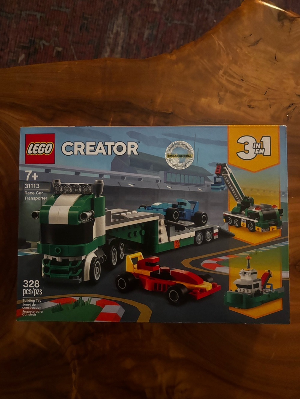LEGO Creator Green and White Race Car Transporter 3-in-1 Set